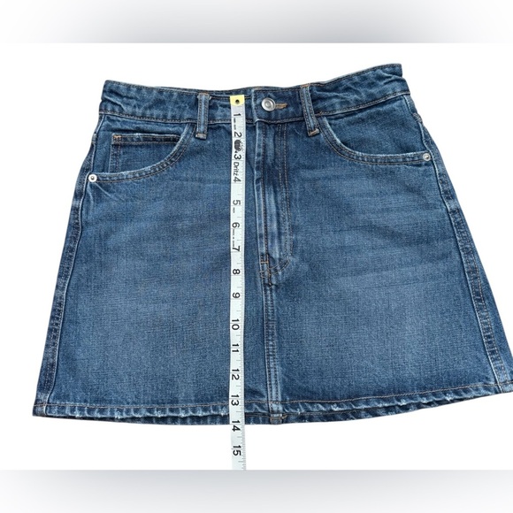 ZARA Denim Mini Skirt, Size Small, Blue - Picture 5 of 10